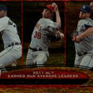 Verlander Weaver Shields Topps Baseball 2012 #52 League Leaders Gold Card