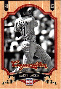 Barry Larkin Panini Cooperstown 2012 #23 Cincinnati Reds
