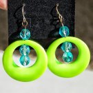 Lime and turquoise Earrings