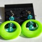 Lime and turquoise Earrings