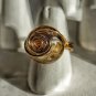 Gold Wire Wrapped Dichroic Glass Ring