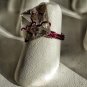 Magenta Wire Wrapped Swarovski Crystal Button Ring