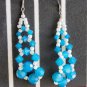 Carribean Blue Opal Swarovski Cross and Earrings Set