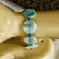 Turquoise Shell Bracelet With Sapphire Swarovski Crystals