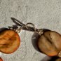 Brown Shell Bracelet With Light Colorado Topaz Swarovski Crystals