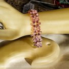 Rose Teardrop and Fuchsia Swarovski Weave Bracelet
