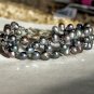 Peacock Pearl and Vitrail Swarovski Crystal Weave Bracelet