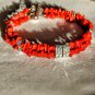 Double Strand Red Coral Chip Bracelet