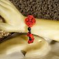 Cinnabar and Jet Swarovski Crystal Bracelet