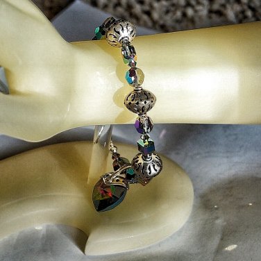 Sterling Silver and Vitrail Swarovski Crystal Bracelet