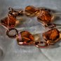 Wire Wrapped Swarovski Crystal Copper Twist Bracelet