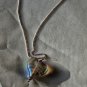 Dichroic Glass Heart Pendant With 18 Inch Sterling Silver Chain