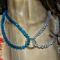 Caribbean Blue Opal and White Opal Swarovski Necklace