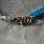 Caribbean Blue Opal and White Opal Swarovski Necklace
