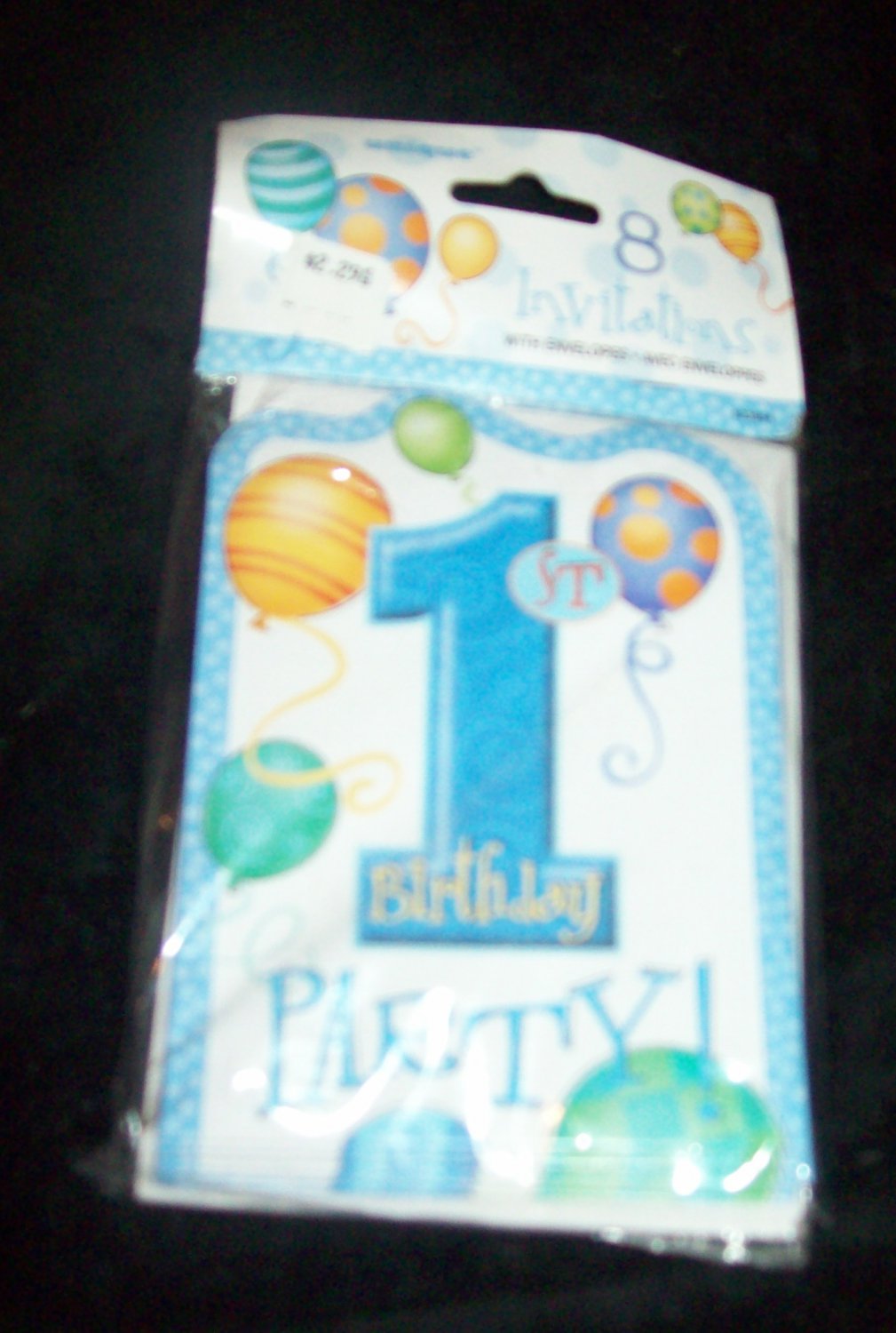Baby Boy 1st First Birthday Party 8 Invitations Shower With Envelopes Free Ship