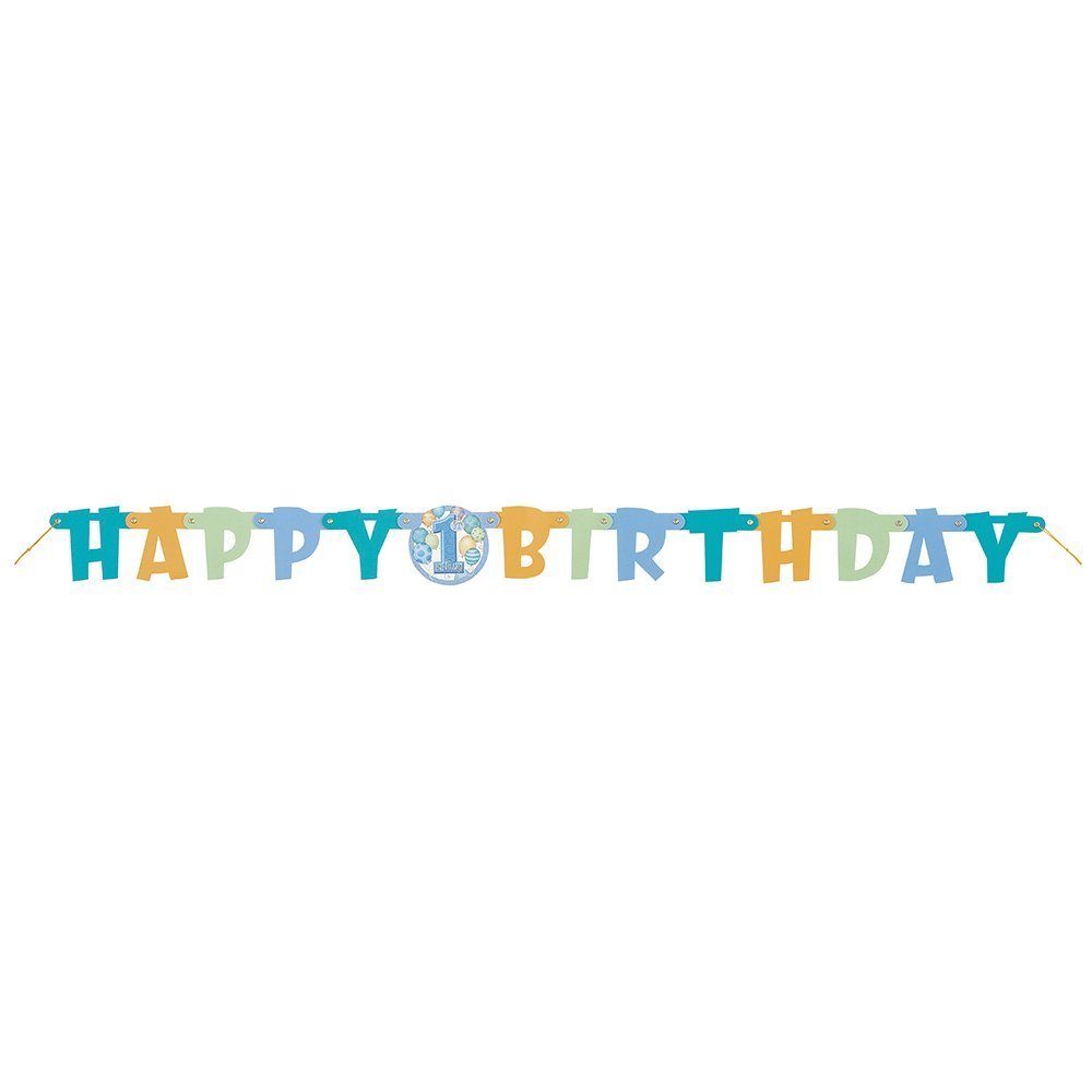 Baby Boy First 1st HAPPY BIRTHDAY Banner Party Shower Free Shipping
