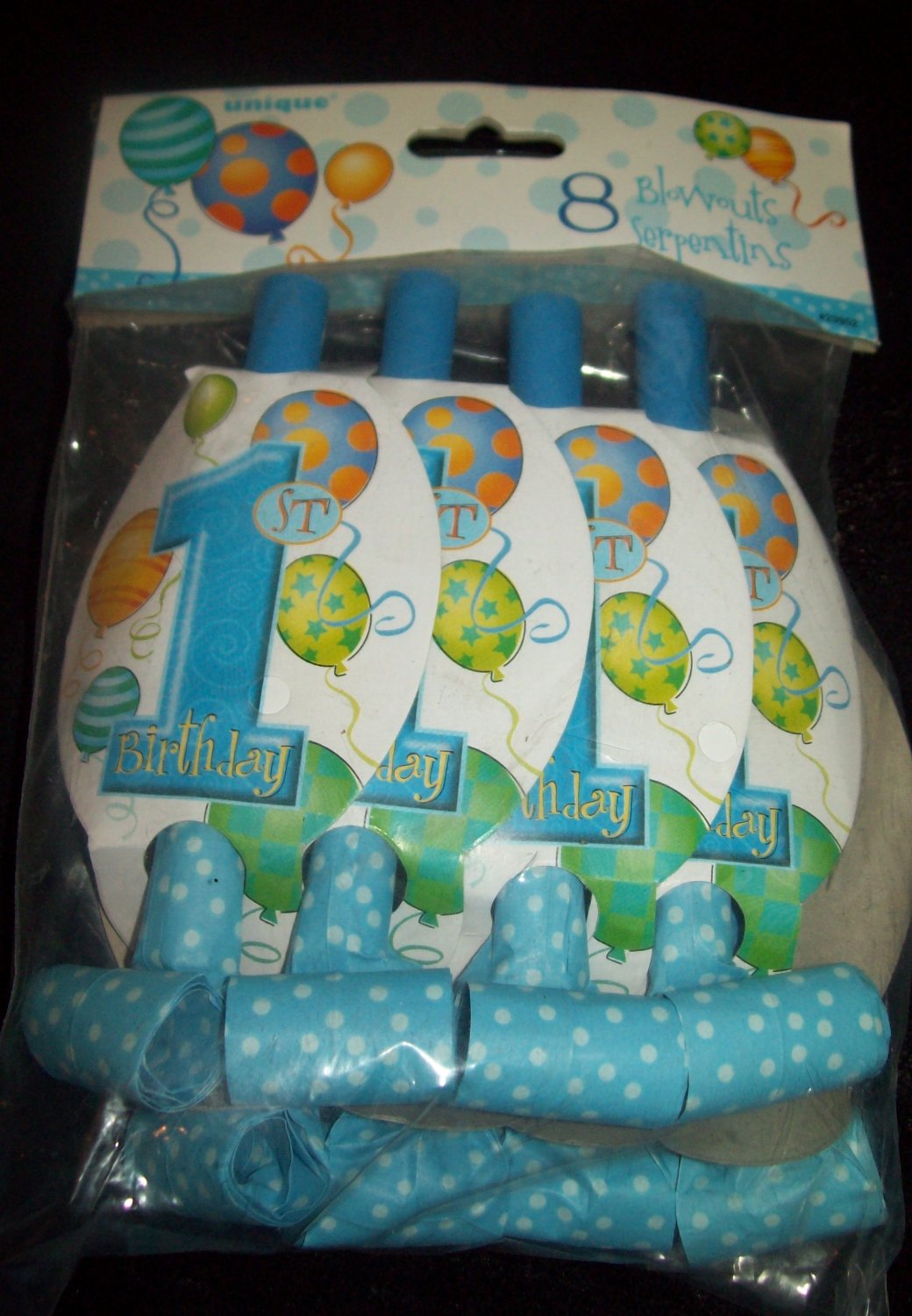 Baby Boy First 1st HAPPY BIRTHDAY 8 Blowouts Party Shower Free Shipping