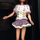 Barbie doll Crochet Lavender Set: Top and Skirt
