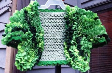 PATTERN - Green Ruffle Top for Girls