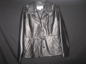 Women's Large "Louise Paris" Polyurethane Jacket! Feels Like Soft Leather!