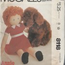 Vintage McCall's Pattern 8118 Annie Doll and Sandy Dog