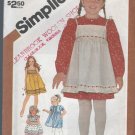 Vintage Simplicity Pattern 5802 Dress and Pinafore or sundress Child Size 4