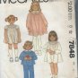 Vintage McCall's Pattern  7313 Size 2 Toddler and Children's Bishop Dress with Smocking