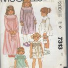 Vintage McCall's Pattern 7313 Dress and Bag Toddler and Children Size 3