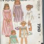 Vintage McCall's Pattern 7313 Dress and Bag Toddler and Children Size 3