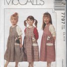 Vintage McCall's Pattern 7797 Girls Size 6,7,8