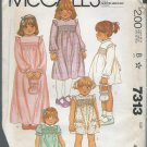 Vintage McCall's Pattern 7313 Dress and Bag Child Size 4