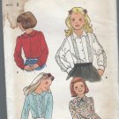 Vintage Butterick Pattern 5689 Blouse Girls Size 8
