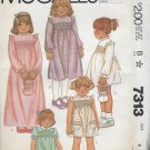Vintage McCall's Pattern 7313 Dress and Bag Size 1