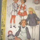 Vintage Pattern McCall's Raggedy Ann and Andy 2530 Child Size 2 Dress and Jumper