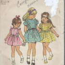 Vintage Simplicity Pattern Child Size 6 5437 Classic Dress