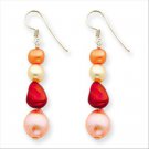 QGQE5512     Sterling Silver Freshwater Cultured Pearl Multi-Color Earrings