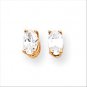 QGXE85     14k 5x3 Oval Earring Mountings