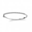 Round Diamond Bangle White Gold 14k 2.5 Carats