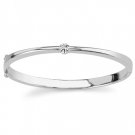 0.50 Carats Round Solitaire Diamond Bangle Bracelet White Gold 14k