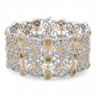 Diamonds Fancy Color Diamond Bracelet White Gold 14k 15.91 Carats