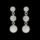 Journey Style Circle Diamonds 5 Carat Chandelier Earrings Gold Jewelry Lady