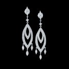 Lady Chandelier Earring 3 Carat Round Diamond Gold Hanging Ear Ring