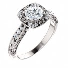 Sparkling Round Diamonds Wedding Anniversary Women Ring White Gold 14K 1.66 Carat