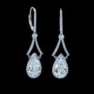 3.50 Carat Diamonds Chandelier Earring Hanging White Gold New
