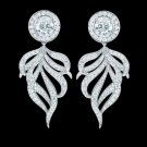 3 Carat Diamonds Hanging Earrings Gold White Chandelier Ear Ring