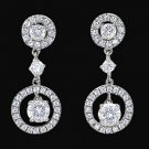 4 Carat Diamonds Chandelier Earring Pair White Gold New Ear Ring