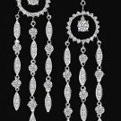 4 Carat Diamonds Chandelier Earrings White Gold Women Long Earring