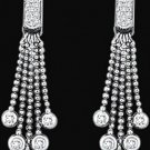 2 Carat Diamonds Chandelier Earring Jewelry White Gold Lady Earrings