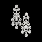 2.50 Carat Diamonds Hanging White Gold Earrings Pair Jewelry Lady Chandelier Ear