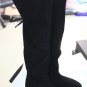 2013 new winter anne weil black real suede over the knee flat boots